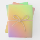 Rainbow-glänzende Papierfolien aus weichem Pastell Geschenkpapier Set (Beispiel)