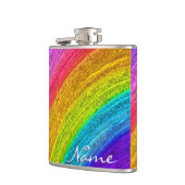 Rainbow Glass Art 1 Wrapped Flask Flachmann (Links)