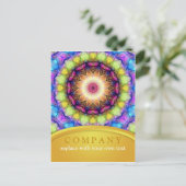 Rainbow Glass Holistic Mandala Postkarte (Stehend Vorderseite)