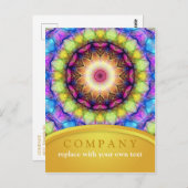 Rainbow Glass Holistic Mandala Postkarte (Vorne/Hinten)