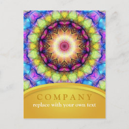 Rainbow Glass Holistic Mandala Postkarte