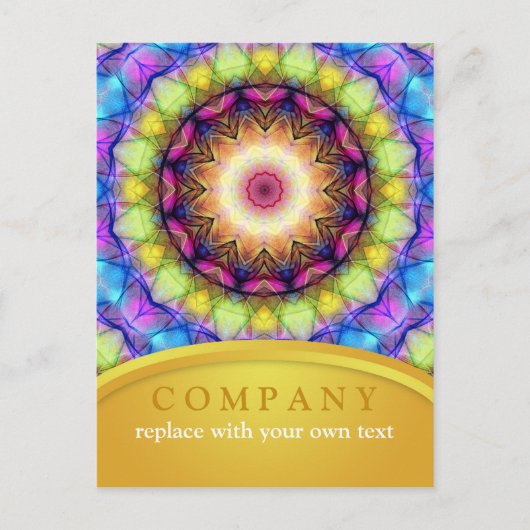 Rainbow Glass Holistic Mandala Postkarte (Vorderseite)