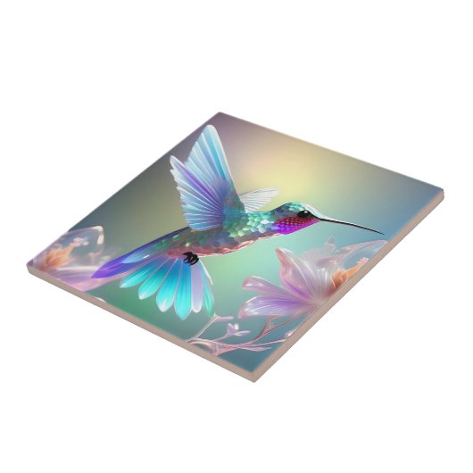 Rainbow Glass Hummingbird, Fliese (Seite)