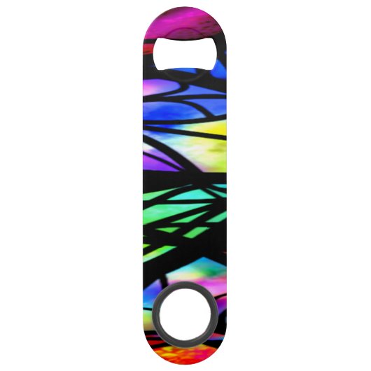 Rainbow-Glass Schöner Extravaganter Spaß farbenfro Speed Flaschenöffner (Rückseite)