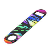 Rainbow-Glass Schöner Extravaganter Spaß farbenfro Speed Flaschenöffner (Rückseite Schrägansicht)