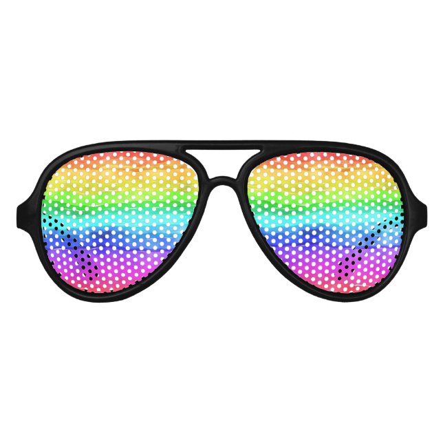 RAINBOW-GLASSEN - FARBFARBIGER RAINBOW PARTYBRILLE (Vorderseite)