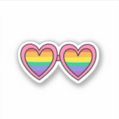Rainbow Glasses Aufkleber (Vorderseite)