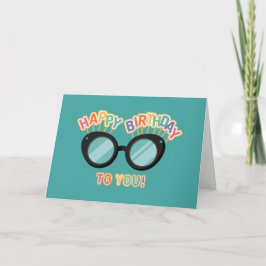 Rainbow Glasses Birthday Card Karte