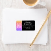 Rainbow Glitter/B&W/DIY Name Address Monogram Adressaufkleber (Insitu)