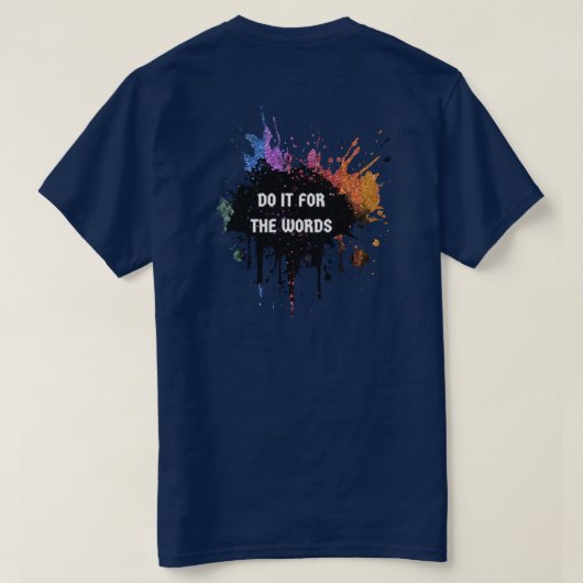 Rainbow Glitter Drops For the Words Shirts (Design Rückseite)