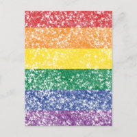 Rainbow Glitter Flag