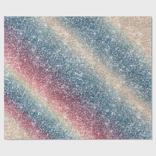 Rainbow Glitter  Geschenkpapier (Flach)