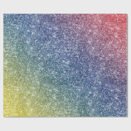 Rainbow Glitter Geschenkpapier