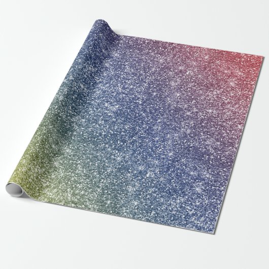 Rainbow Glitter  Geschenkpapier (Ungerollt)