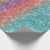 Rainbow Glitter Geschenkpapier (Ecke)