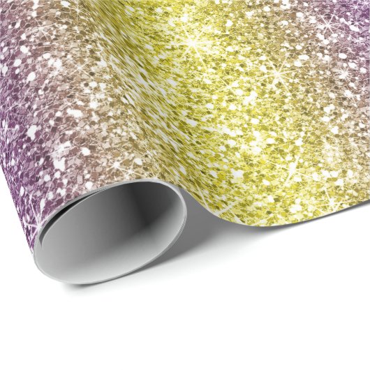 Rainbow Glitter Geschenkpapier (Rolleneckpunkt)