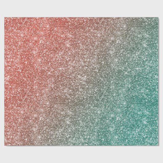 Rainbow Glitter  Geschenkpapier (Flach)