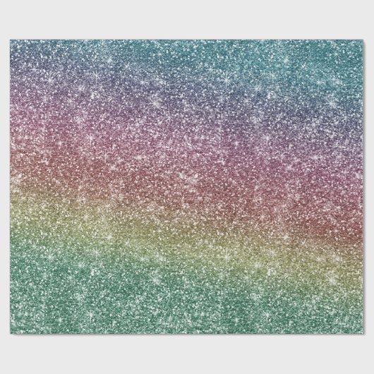 Rainbow Glitter  Geschenkpapier (Flach)