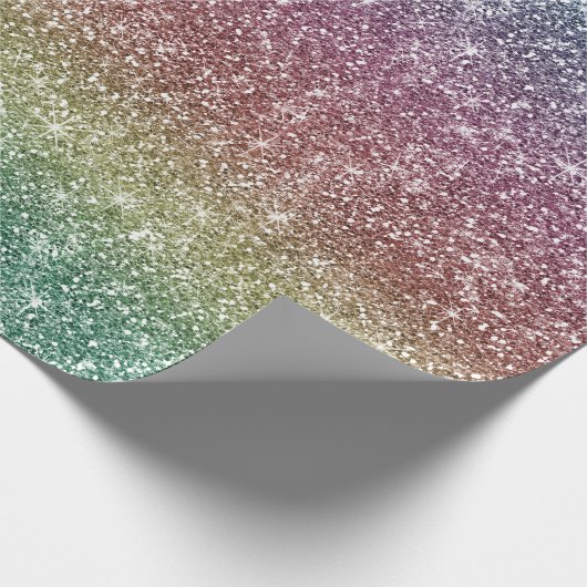 Rainbow Glitter  Geschenkpapier (Ecke)