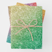 Rainbow Glitter Geschenkpapier Set (Beispiel)