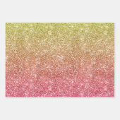 Rainbow Glitter Geschenkpapier Set (Vorderseite)