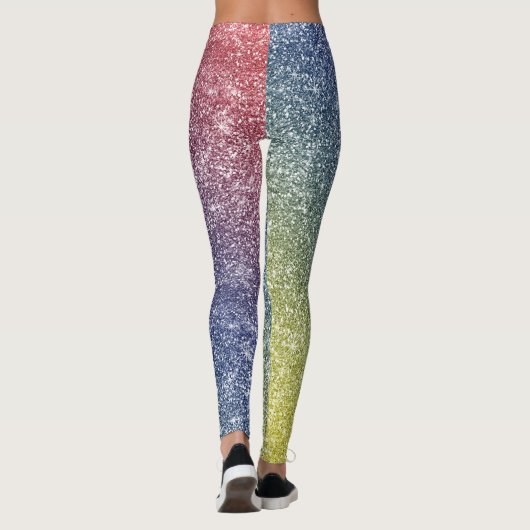 Rainbow Glitter  Leggings (Rückseite)