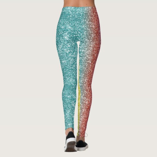 Rainbow Glitter  Leggings (Rückseite)
