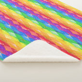 Rainbow Glitter Pride Argyle Diamond Sherpadecke (3/4)