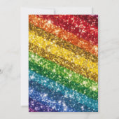 Rainbow Glitter Sequin Sibling Birthday Invitation Einladung (Rückseite)