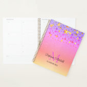 Rainbow Glitter Stars Monogram Name Planer (Anzeige)