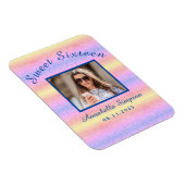 Rainbow Glitter Sweet 16 Magnet (Rechte Seite)