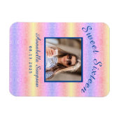 Rainbow Glitter Sweet 16 Magnet (Horizontal)