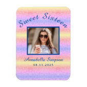 Rainbow Glitter Sweet 16 Magnet (Vertikal)