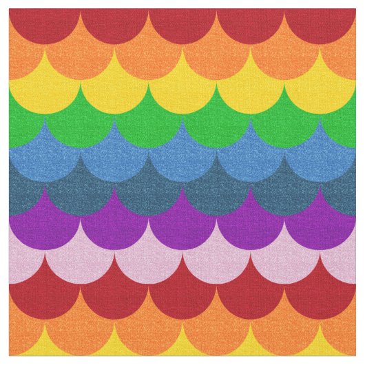 Rainbow Glittery Mermaid Scales Muster Stoff (Nahaufnahme)