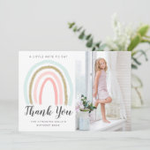 Rainbow Glitzer Birthday Danke, Card Dankeskarte (Stehend Vorderseite)