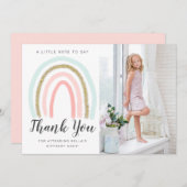 Rainbow Glitzer Birthday Danke, Card Dankeskarte (Vorne/Hinten)