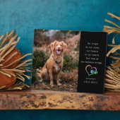 Rainbow Glitzer Black Foto Pet Memorial Fotoplatte (Seite)