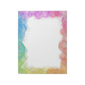 Rainbow & Glitzer Border Notizblock (Rotiert)
