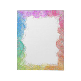 Rainbow & Glitzer Border Notizblock