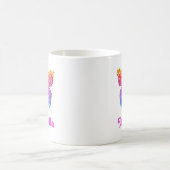 Rainbow Glitzer Butterfly Niedlich Girl Personalis Kaffeetasse (Mittel)