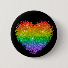 Rainbow Glitzer Button