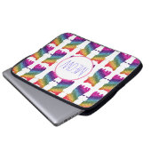 Rainbow Glitzer Cat Artistic Fun Custom Muster Laptopschutzhülle (Vorne Knopf)