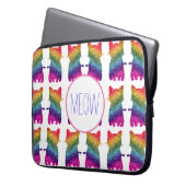 Rainbow Glitzer Cat Artistic Fun Custom Muster Laptopschutzhülle (Vorderseite Links)