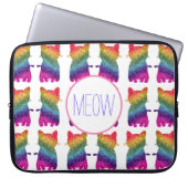 Rainbow Glitzer Cat Artistic Fun Custom Muster Laptopschutzhülle (Vorderseite)
