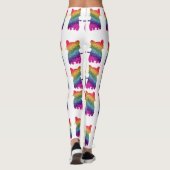 Rainbow Glitzer Cat Pattern Leggings (Rückseite)