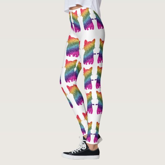 Rainbow Glitzer Cat Pattern Leggings (Links)