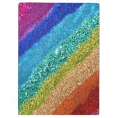 Rainbow Glitzer Clipboard Klemmbrett (Rückseite)