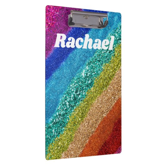 Rainbow Glitzer Clipboard Klemmbrett (Rechts)