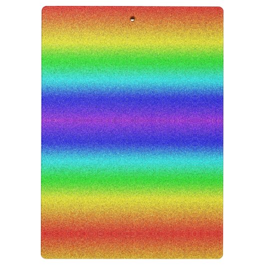 Rainbow Glitzer Clipboard Klemmbrett (Rückseite)
