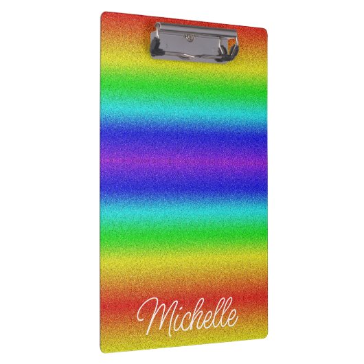 Rainbow Glitzer Clipboard Klemmbrett (Rechts)
